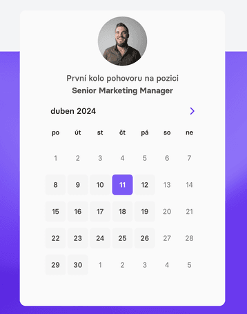 Příklad použití Zaptime pro pohovory.